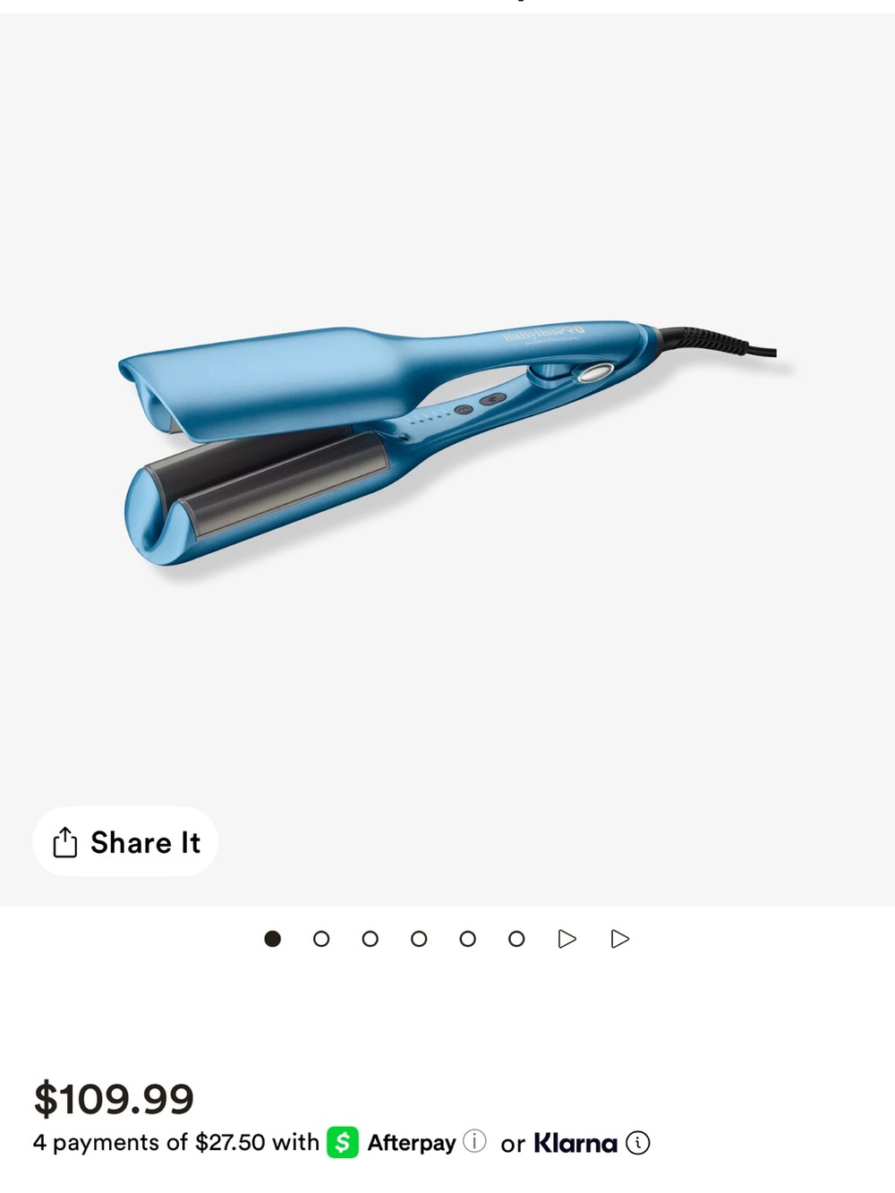 BaByliss Blue Dual-Barrel Hair Styler for Men